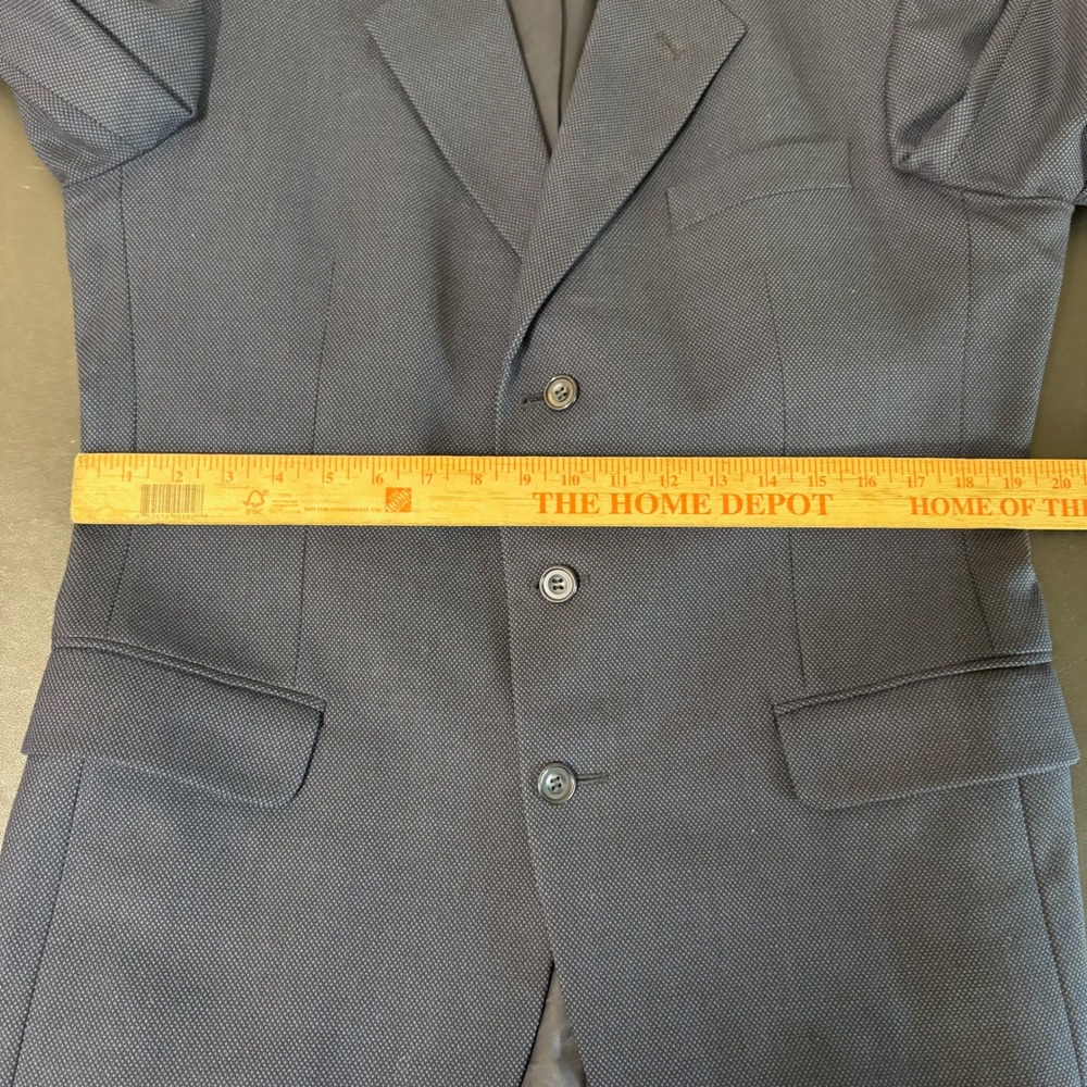 Vintage Burberry Prorsum Navy Blue Birdseye Blazer Suit Jacket Size 40 3 Button - Picture 8 of 15
